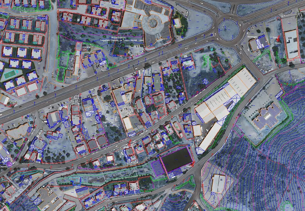 Photogrammetric Topographical Land Survey In Ortakent Distirct